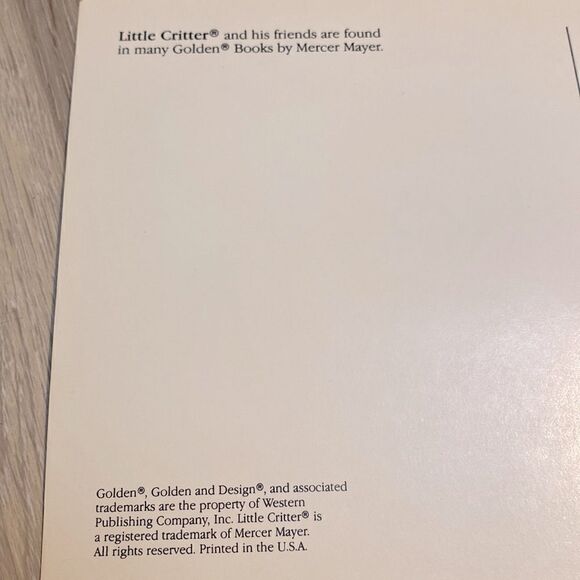 Mercer Mayers Little Critters postcard vintage stationery wall art frame 80s - Picture 2 of 4